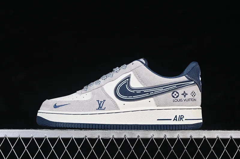 All categories Nk Air Force 1 Air Force series Nk Air Force 1 Low Air Force low-top Nike Air Force 1'07 Low joint model gray and blue Air Force 1 low-top casual sneakers SS1979-011